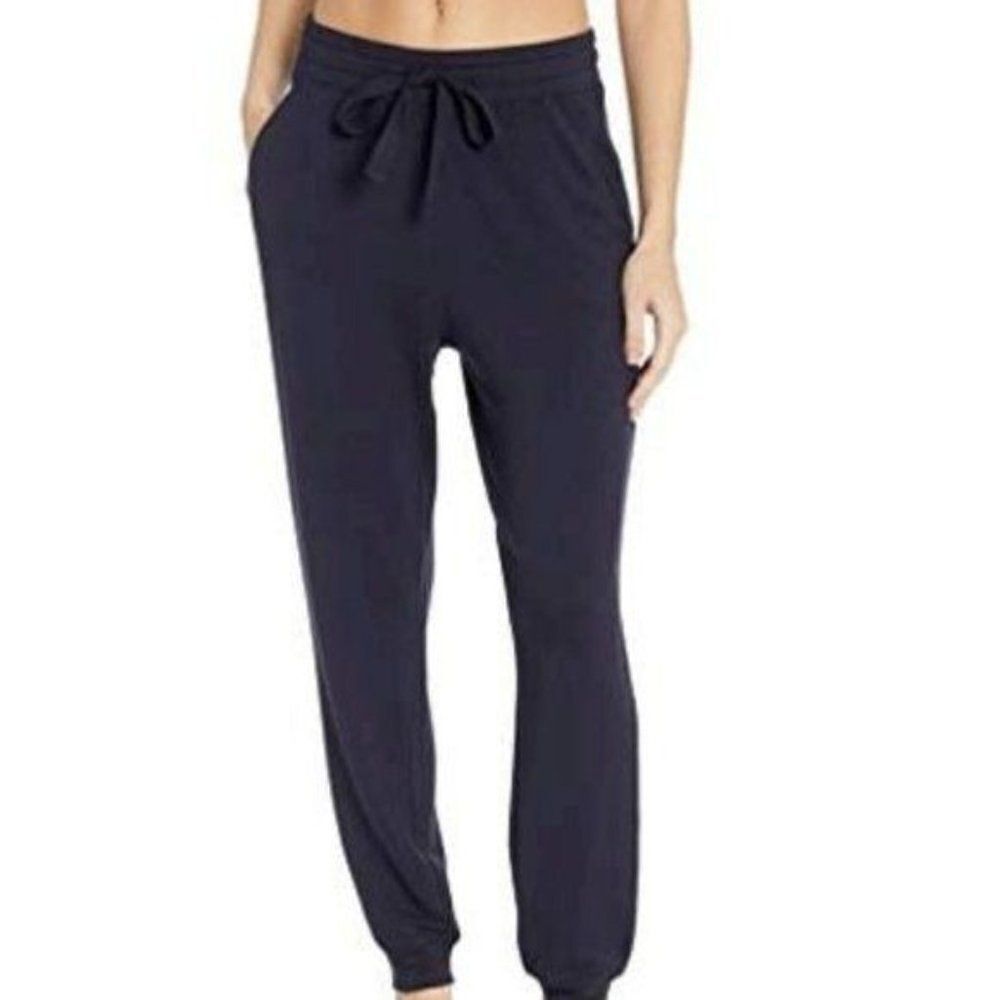 Mae Womens Navy Blue French Terry Jogger Lounge Pant S